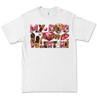 White my dog is my valentine Premium Tee - FaDigitalArtStudio