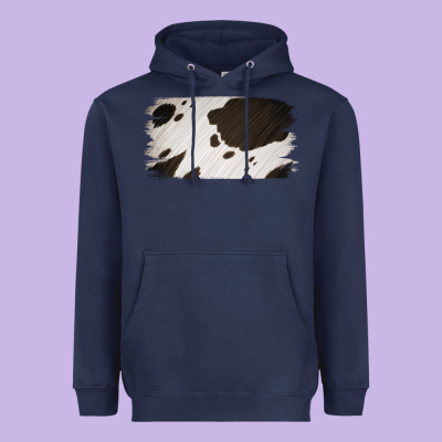 Cowhide Black And White Brush Strokes Background Heavyweight Hoodie Designed By Jasminsmagicworld