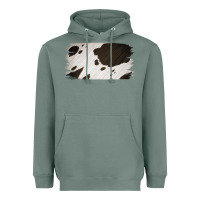 Sage Cowhide Black and White Brush Strokes Background Heavyweight Hoodie - Jasminsmagicworld