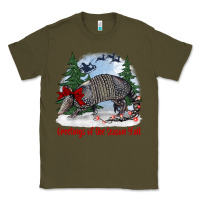 Army Green greetings of the season y'all with armadillo Classic Tee - BarkalooDesign