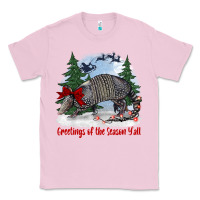 Bubblegum Pink greetings of the season y'all with armadillo Classic Tee - BarkalooDesign