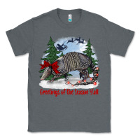 Charcoal Heather greetings of the season y'all with armadillo Classic Tee - BarkalooDesign
