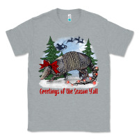 Heather Grey greetings of the season y'all with armadillo Classic Tee - BarkalooDesign
