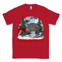 Red greetings of the season y'all with armadillo Classic Tee - BarkalooDesign
