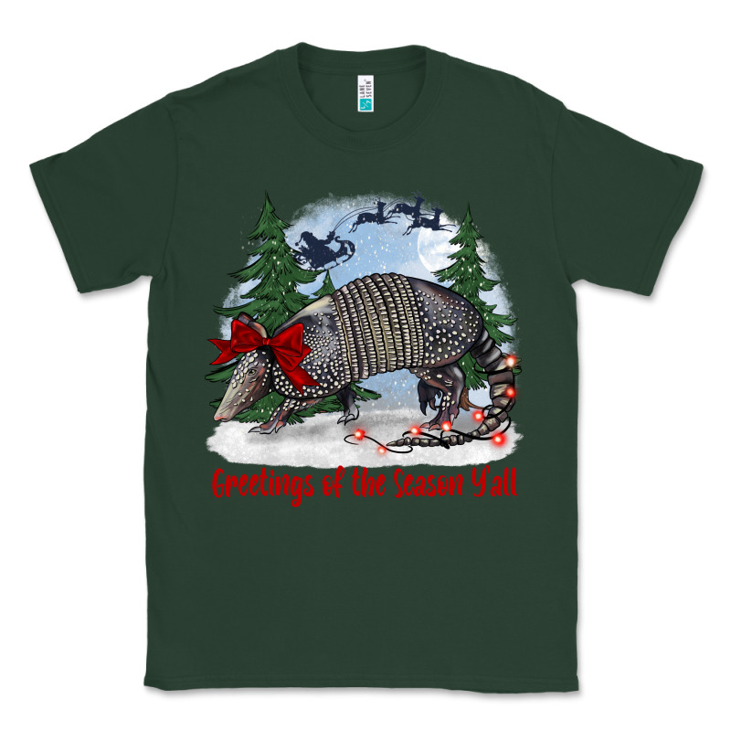 Greetings Of The Season Y'all With Armadillo Classic Tee by BarkalooDesign | Teevron