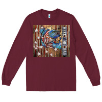 Burgundy Western Reel Cool Dad American Long Sleeve Tee - LillyAllenDesigns