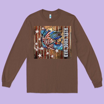 Western Reel Cool Dad American Long Sleeve Tee Designed By Lillyallendesigns