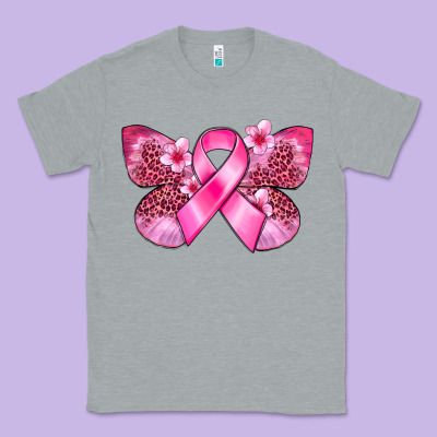 Cancer Butterfly Classic Tee Designed By Fadigitalartstudio