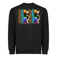 Black serape leopard tooled leather cowhide background Heavyweight Sweatshirt - RanaPortraitStore