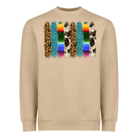 Mushroom serape leopard tooled leather cowhide background Heavyweight Sweatshirt - RanaPortraitStore