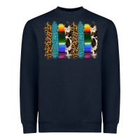 Navy serape leopard tooled leather cowhide background Heavyweight Sweatshirt - RanaPortraitStore