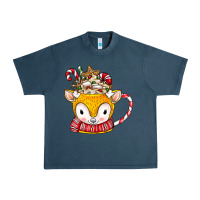 Midnight Navy coffee cups animal Urban Heavy Tee - CowhideDigitalArt