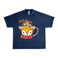 Navy coffee cups animal Urban Heavy Tee - CowhideDigitalArt