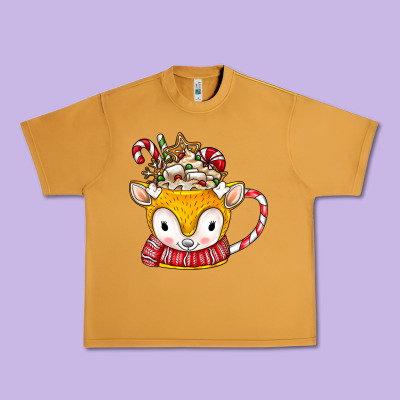 Coffee Cups Animal Urban Heavy Tee Designed By Cowhidedigitalart
