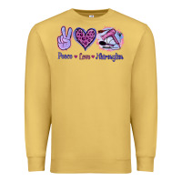 Antique Gold Peace Love Hairstylist Premium Sweatshirt - Jasminsmagicworld