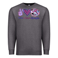 Charcoal Heather Peace Love Hairstylist Premium Sweatshirt - Jasminsmagicworld