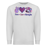 Dove Grey Peace Love Hairstylist Premium Sweatshirt - Jasminsmagicworld