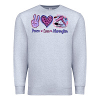 Heather Grey Peace Love Hairstylist Premium Sweatshirt - Jasminsmagicworld