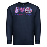 Navy Peace Love Hairstylist Premium Sweatshirt - Jasminsmagicworld