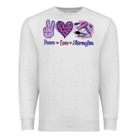 Oatmeal Heather Peace Love Hairstylist Premium Sweatshirt - Jasminsmagicworld