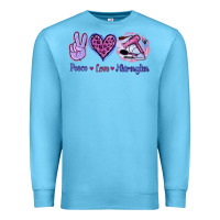 Ocean Blue Peace Love Hairstylist Premium Sweatshirt - Jasminsmagicworld