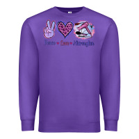 Purple Peace Love Hairstylist Premium Sweatshirt - Jasminsmagicworld