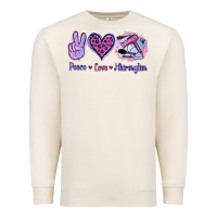 Sandshell Peace Love Hairstylist Premium Sweatshirt - Jasminsmagicworld