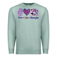 Seafoam Peace Love Hairstylist Premium Sweatshirt - Jasminsmagicworld