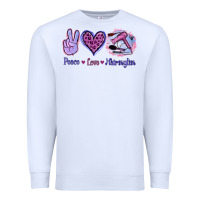 White Peace Love Hairstylist Premium Sweatshirt - Jasminsmagicworld