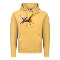 Vintage Mustard dinosaur pterodactyl Vintage Hoodie - Artiststas