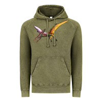 Vintage Olive dinosaur pterodactyl Vintage Hoodie - Artiststas