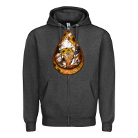 Charcoal Heather sunflower tooled leather bullskull teardrop earrings Zipper Hoodie - Jasminsmagicworld