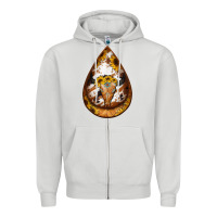 Dove Grey sunflower tooled leather bullskull teardrop earrings Zipper Hoodie - Jasminsmagicworld