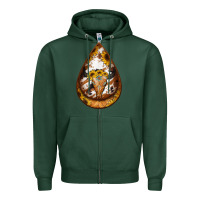 Sports Green sunflower tooled leather bullskull teardrop earrings Zipper Hoodie - Jasminsmagicworld