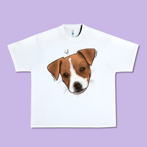Jack Russel Urban Heavy Tee Designed By Jasminsmagicworld