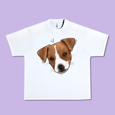 Jack Russel Urban Heavy Tee Designed By Jasminsmagicworld