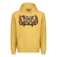 Antique Gold western goats Premium Hoodie - BarkalooDesign