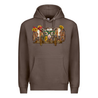 Coffee western goats Premium Hoodie - BarkalooDesign