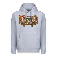 Heather Grey western goats Premium Hoodie - BarkalooDesign