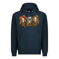 Navy western goats Premium Hoodie - BarkalooDesign