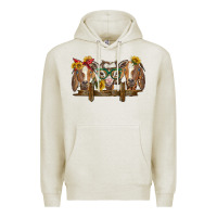 Oatmeal Heather western goats Premium Hoodie - BarkalooDesign