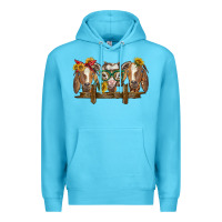 Ocean Blue western goats Premium Hoodie - BarkalooDesign