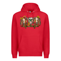 Red western goats Premium Hoodie - BarkalooDesign