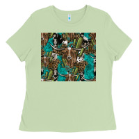 Matcha Longhorn Pattern Ladies Tee - CowhideDigitalArt