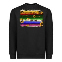 Black serape sunflowers leopard cowhide background Heavyweight Sweatshirt - RanaPortraitStore