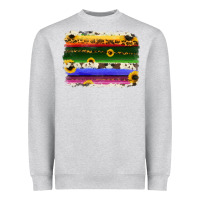 Heather Grey serape sunflowers leopard cowhide background Heavyweight Sweatshirt - RanaPortraitStore