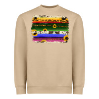 Mushroom serape sunflowers leopard cowhide background Heavyweight Sweatshirt - RanaPortraitStore