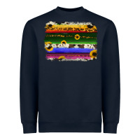 Navy serape sunflowers leopard cowhide background Heavyweight Sweatshirt - RanaPortraitStore