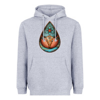 Heather Grey teardrop tooled leather bullskull earrings Heavyweight Hoodie - Jasminsmagicworld
