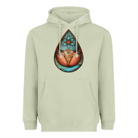 Matcha teardrop tooled leather bullskull earrings Heavyweight Hoodie - Jasminsmagicworld